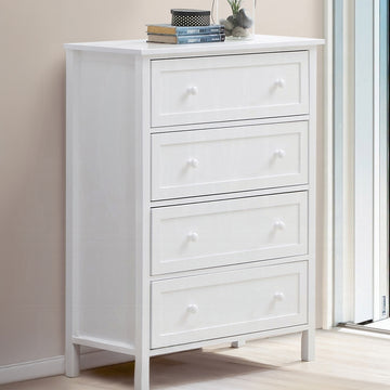 White 4 Drawer Chest White Bedroom Mdf Lvl