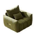 39.7'' Teddy Fabric Sofa, Modern Lounge Chair For Apartment, Office, Living Room And Bedroom Green Wood Primary Living Space Pine Foam Fabric 1 Seat