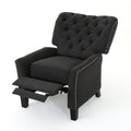 Modern Dark Grey Fabric Push Back Recliner Antique Dark Grey Fabric