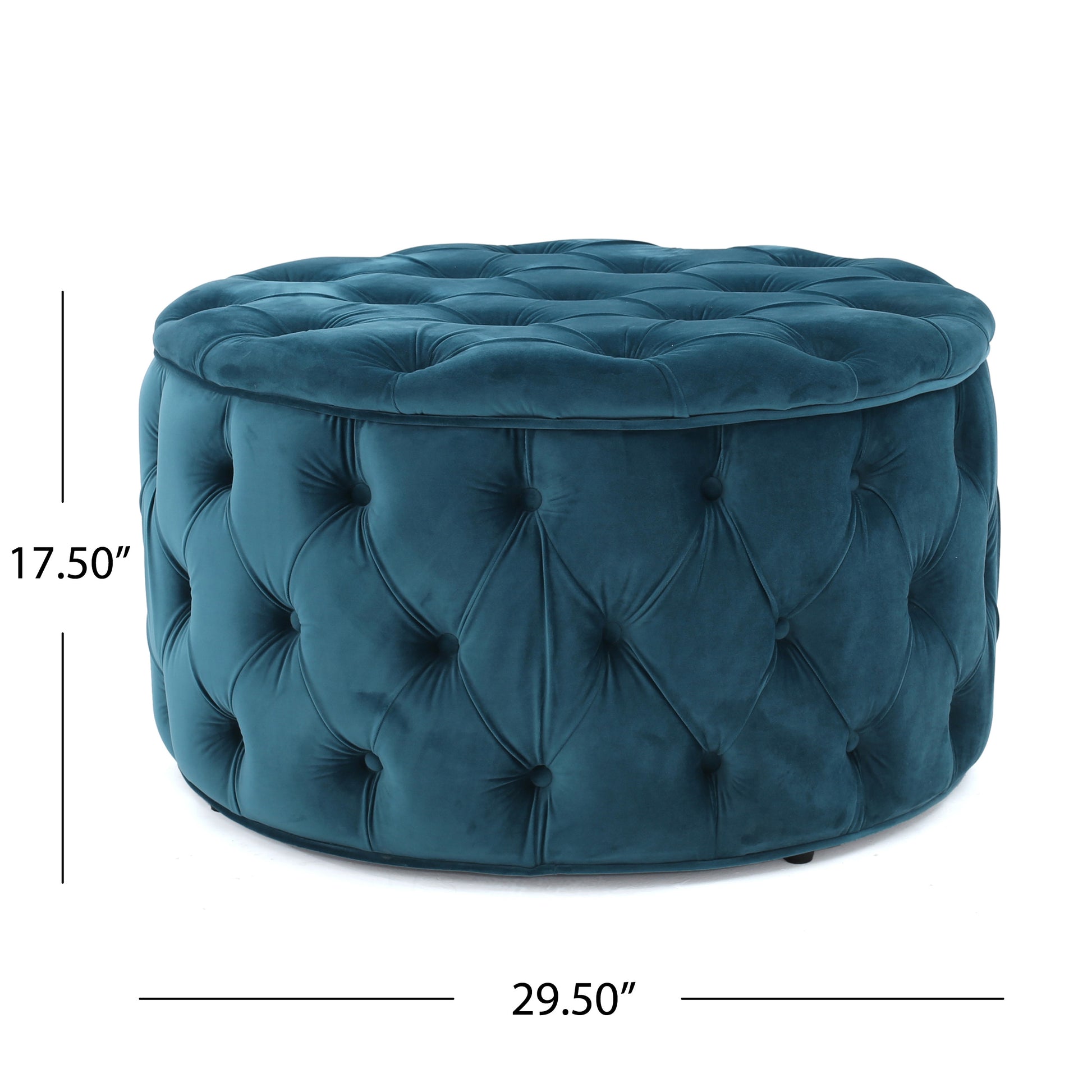 Ottoman Teal Velvet