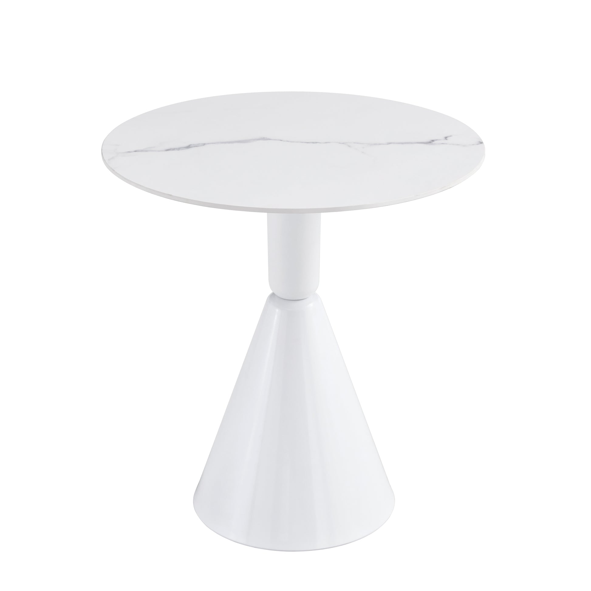 White Coffee Table, Simple Modern Negotiation Table, Balcony Dining Table White Mdf Metal