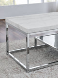 Aston White Marble Top Coffee Table White White Marble