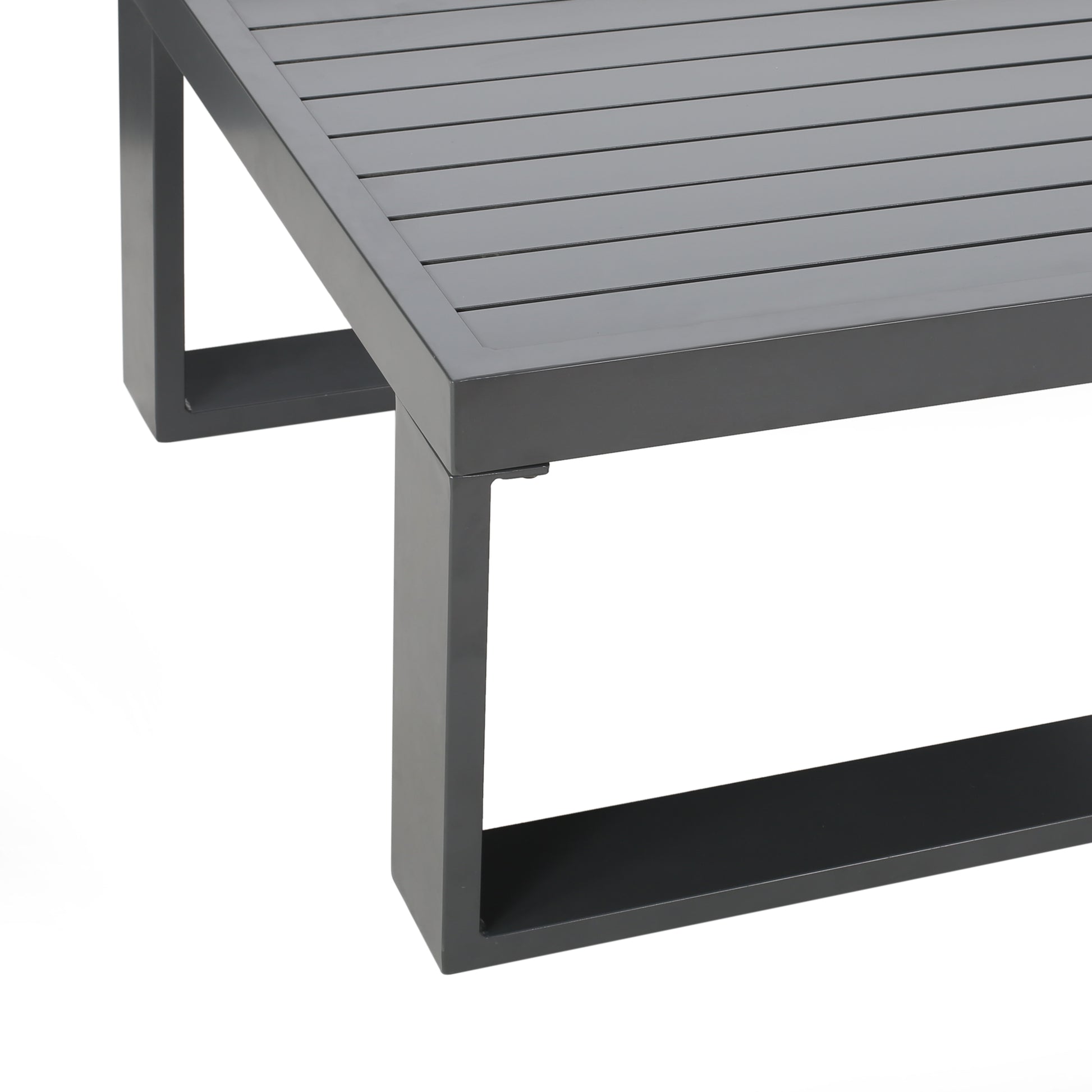 Dursley Corner & Coffee Table Grey Aluminium