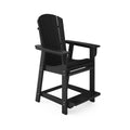 Black Adirondack Style Counter Chair Stylish Hdpe Poly Lumber For Dining, Patio, And Garden Comfort No Dining Set Black Weather Resistant Frame American Traditional Hdpe Hdpe