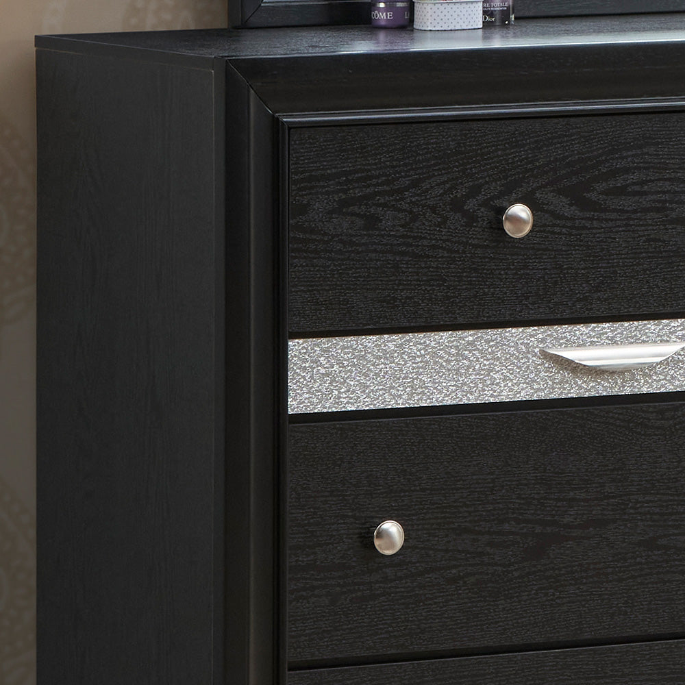 Madrid G02350 D Dresser Black Wood
