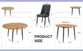 Table And Chair Set.Modern Extendable Wood Mdf Dining Table.The Table Has A Telescopic Design, Suitable For Gatherings Of Different Size.Paried With 4 Chairs With Pu Cushions And Black Metal Legs. Black,Wood Seats 4 Mdf Metal