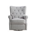 Alice Wingback Recliner In Linen Grey Grey Fabric