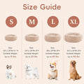 24'' Dog Bed Round Donut Washable Dog And Cat Bed In Shag Fur, Calming Dog Beds, Brown Brown Faux Fur