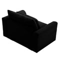 Black Corduroy Deep Seat Single Sofa Accent Chair,Deep Seat Couch With Waist Pillow For Living Room Apartment Office Black Corduroy 1 Seat