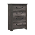 Gray Finish 4 Drawers Storage Chest 1Pc Wooden Furniture Traditional Design Gray Wood