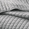 3 Piece Quilt Set Grey Full Queen Full Grey Cotton