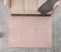 Luxury Machine Washable Dust Pink Geometric Abstract Gold Gilded Chinchilla Faux Fur Area Rug Dusty Rose Polyester