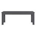 3 Piece Retro Dining Set, Rectangular Trestle Table And 2 Wood Benches For 4 People For Dining Room And Kitchen Grey Grey Solid Wood Mdf