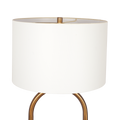 Vivid Brass Ring Base Floor Lamp With Large White Drum Shade Antique Brass,White Table&Floor Lamps Brass,Linen