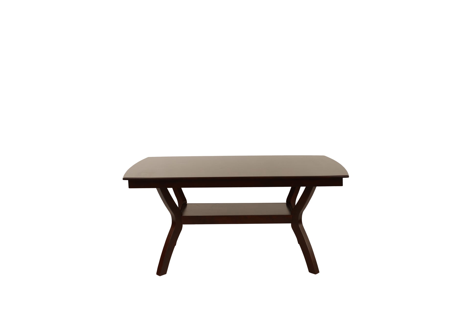 Formal Look 1Pc Dining Table W Shelve Solidwood Espresso Finish Dining Room Furniture Espresso Espresso Dining Room Classic,Contemporary,Modern,Transitional Rubberwood Rectangular Kitchen & Dining Tables Rectangular Solid Wood