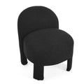 Hoop Gauze Lounge Chair With Soft Cushion And Backrest, Need To Be Assembled, Suitable For Living Room Bedroom Dining Room Black 24.5