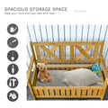 Outsunny Patio Wooden Bench With Storage Box, 29 Gallon Outdoor Storage Bench, Large Entryway Deck Box W Unique X Shape Back, For Deck, Porch & Balcony, Yellow Yellow Wood