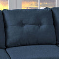 Mirod 5 Piece Upholstered Sectional Sofa Blue Fabric 4 Seat