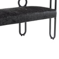 Coolmore Modern Loveseat 2 Seater Sofa Chenille Fabric Couch With Arms And Metal Legs For Living Room, Home Office, Studio Black Chenille Black Primary Living Space Soft Foam Chenille