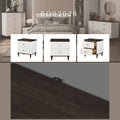Carena White & Walnut Finish Night Stand W Usb White Walnut Synthetic Wood
