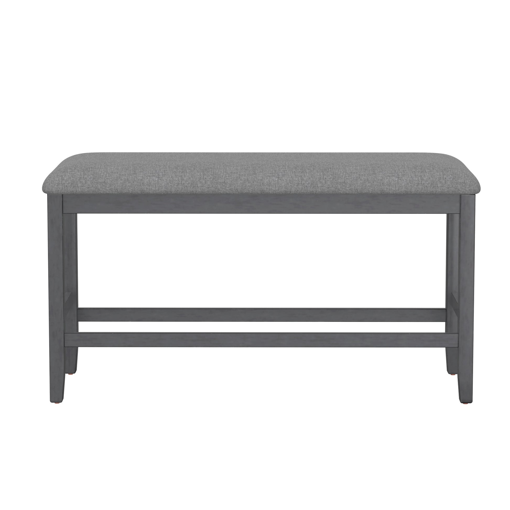 Sonnet Gray Gathering Height Bench Gray Foam Solid Wood