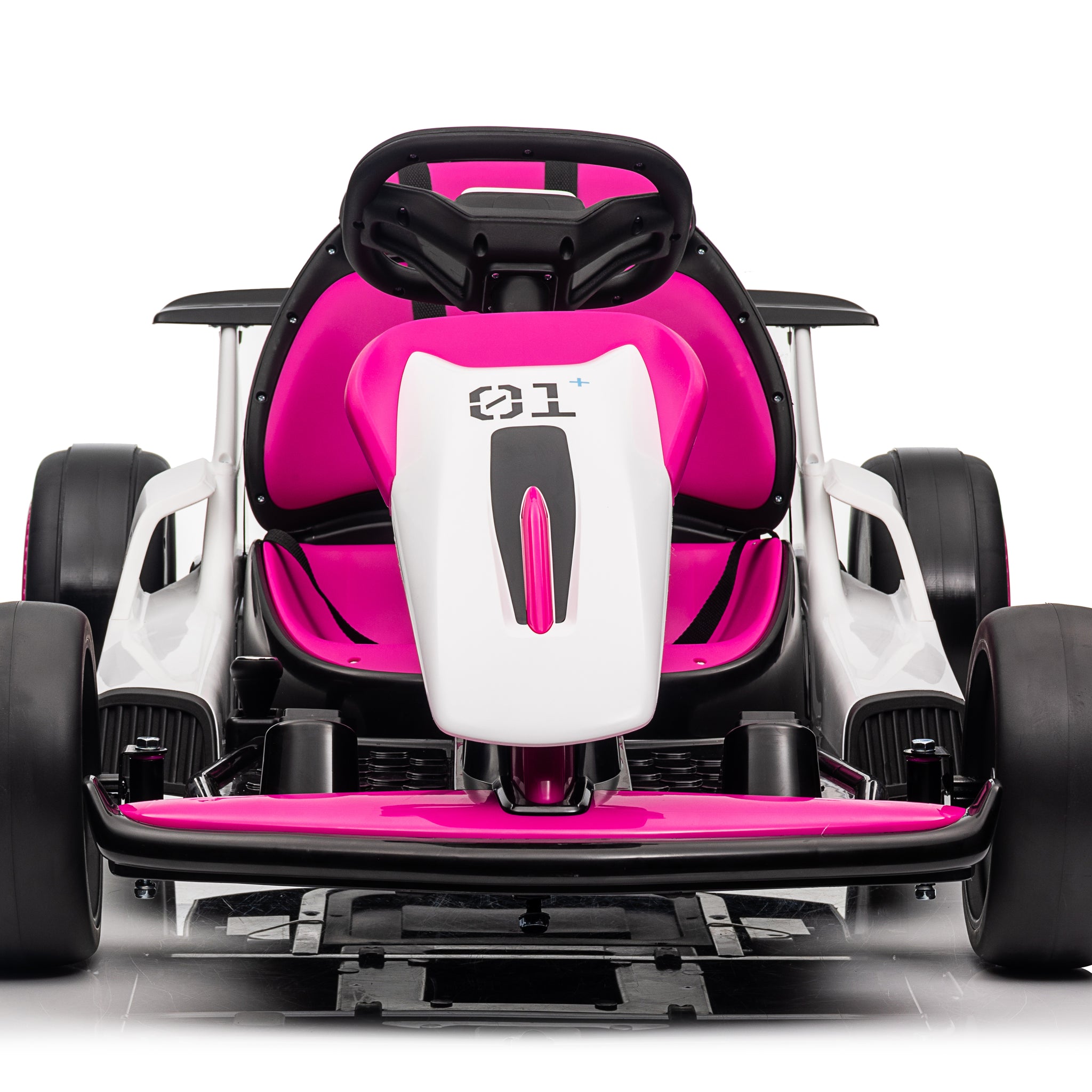 Electric Go Karts, Battery Powered Ride Karts Suitable For Children Aged 6 15, Outdoor Drift Pink Abs