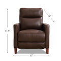 Ashby Power Headrest Zero Gravity Recliner Chestnut Memory Foam Genuine Leather