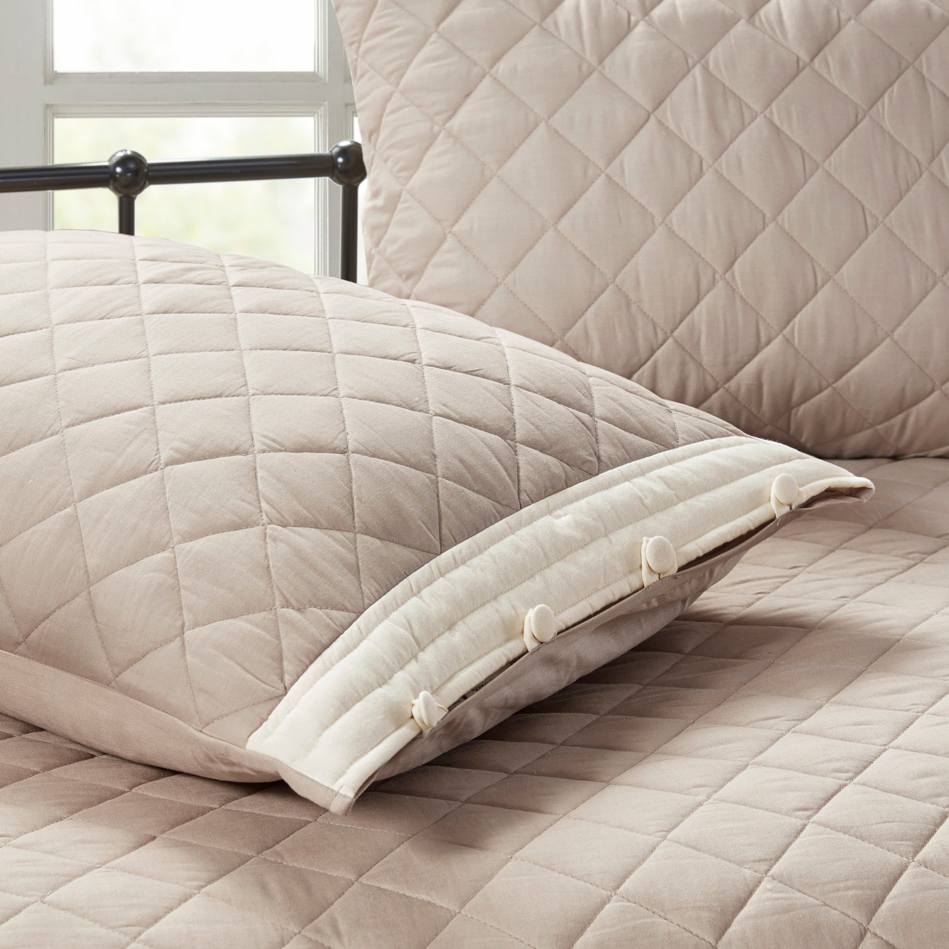 6 Piece Cotton Daybed Cover Set Khaki Daybed Khaki Polyester