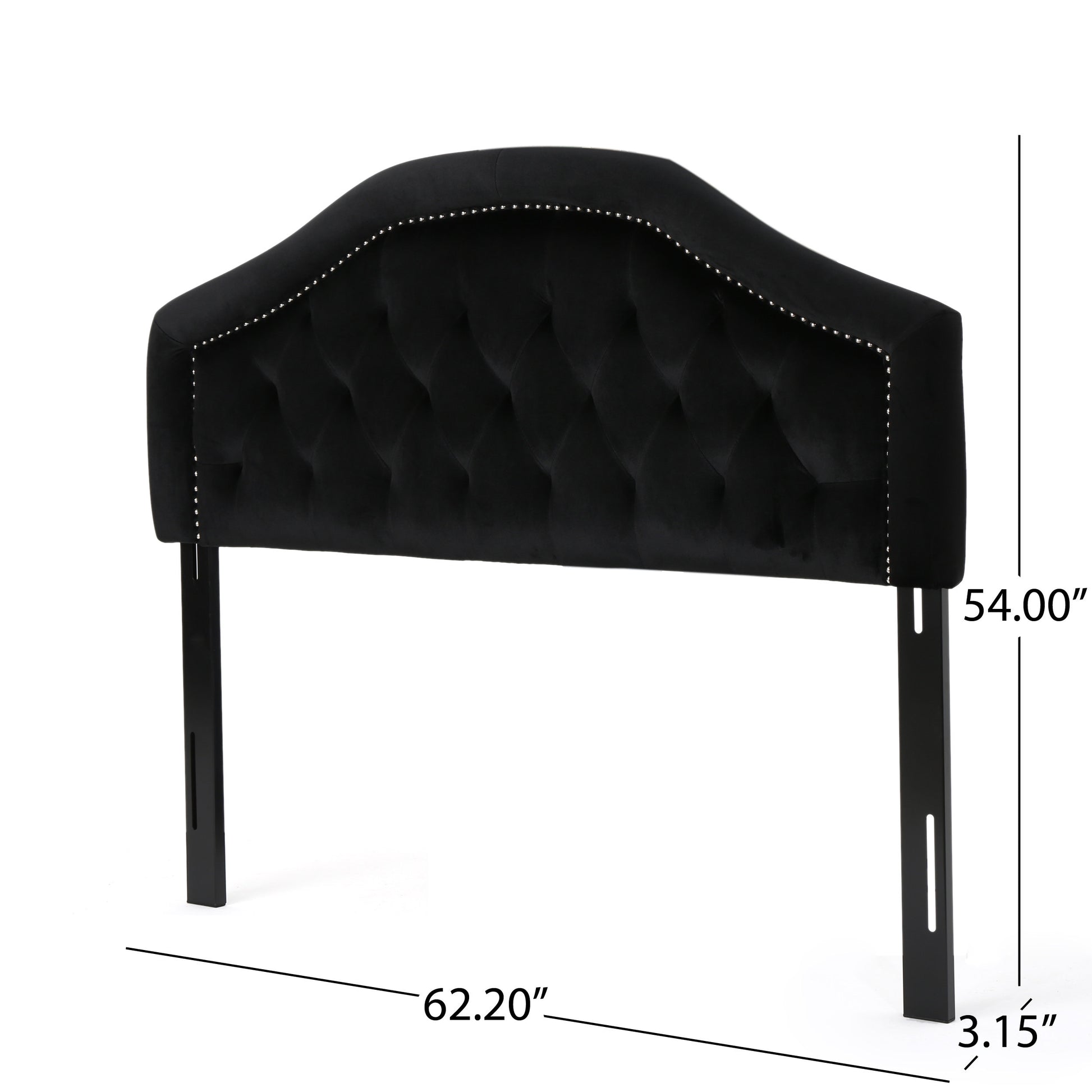 Queen&Full Sized Headboard Queen Black Velvet