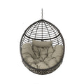 Hanging Basket Brown No Stand Basket Only Khaki Brown Pe Rattan Iron