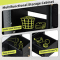 36 Inch Bathroom Vanity With Two Soft Close Doors, Adjustable Shelves And Three Soft Close Drawers Black Bathroom Solid Wood Mdf