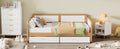 Twin Size Solid Wood Daybed With 2 Storage Drawers For Limited Space Kids, Teens, Adults, No Need Box Spring, Walnut And White Box Spring Not Required Twin White Walnut Wood Bedroom Modern Pine Daybeds Wood