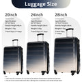 Hardshell Luggage Sets 3 Piece Gradient Color Expandable Suitcase With Spinner Wheels And Tsa Lock Lightweight 20