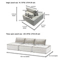 Modern Modular Chenille Sofa Versatile 3 Piece Modular Sofa Set Customizable Design For Ultimate Comfort And Style Beige Beige Wood Primary Living Space Split Back Modern Chenille 3 Seat