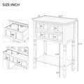 Narrow Console Table, Slim Sofa Table With Three Storage Drawers And Bottom Shelf Ivory White Ivory White Solid Wood