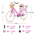 Steel Frame,Multiple Colors, For 10 Years Old Girls Bike,24 Inch Wheel Cycling Pink Garden & Outdoor Steel