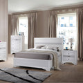 White Twin Panel Bed With Sparkling Inlay Box Spring Required Twin White Wood White Bedroom Contemporary Panel Mdf Lvl