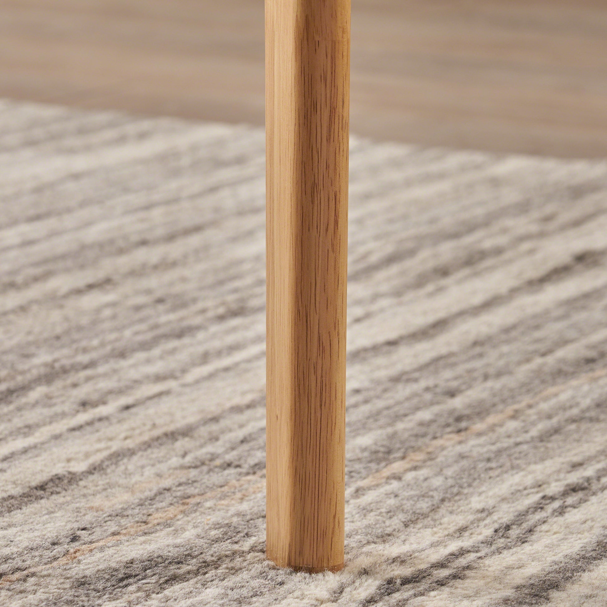 Dining Table, Rubberwood With Walnut Veneer, Mid Century, Natural Oak Finish Natural Wood