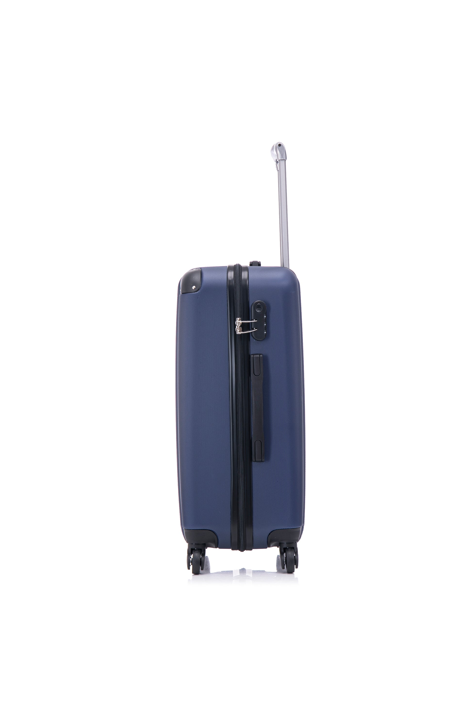 3 Piece Abs Hard Luggage Set With Universal Wheels And Password Lock, 20 24 28 Inch Blue Blue Abs