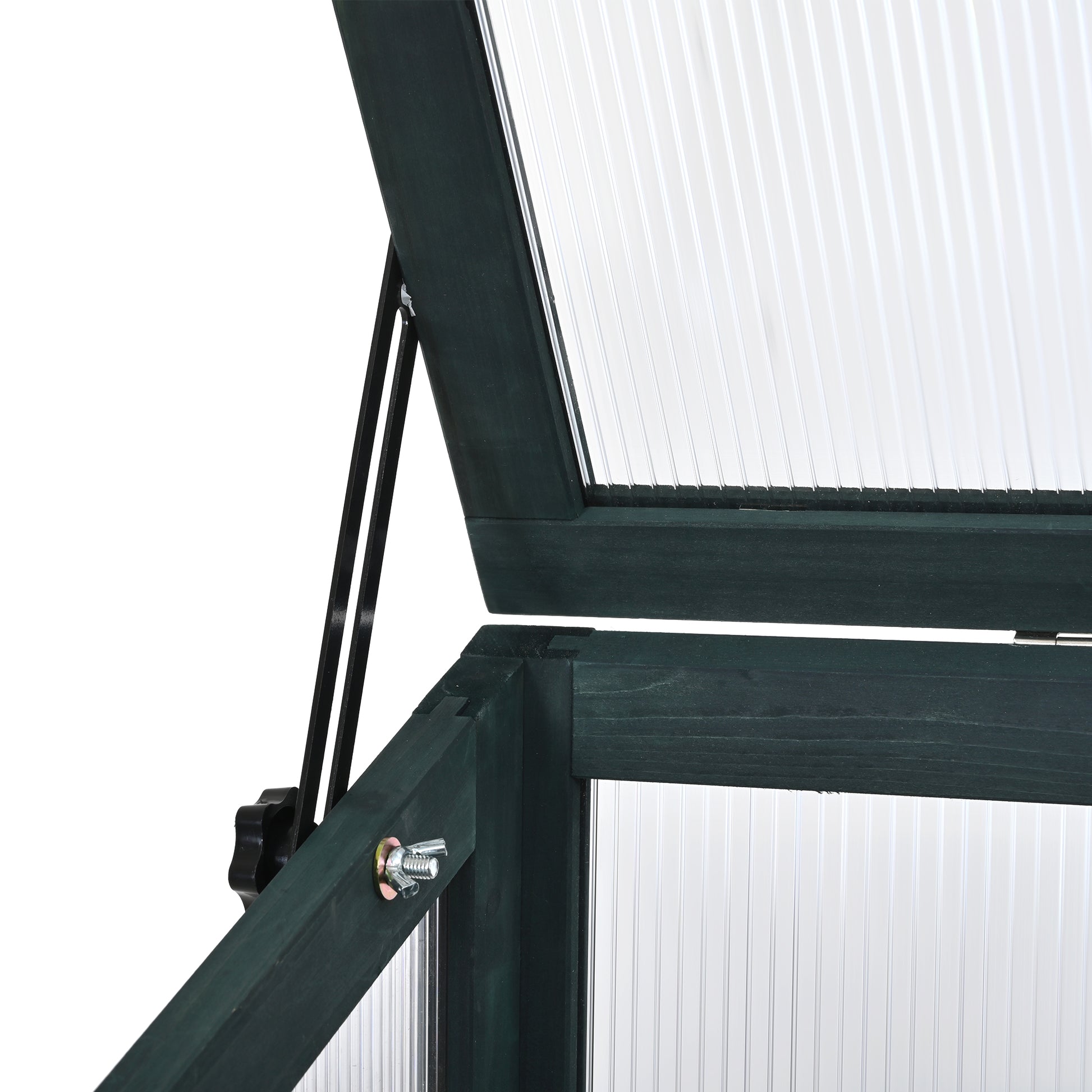 62Inch Height Wood Large Greenhouse Balcony Portable Cold Frame With Wheels And Adjustable Shelves For Outdoor Indoor Use, Forest Green Green Casual Wood Solid Wood