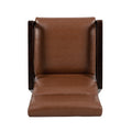 Faux Leather Upholstered Pushback Recliner Light Brown Light Brown Pu