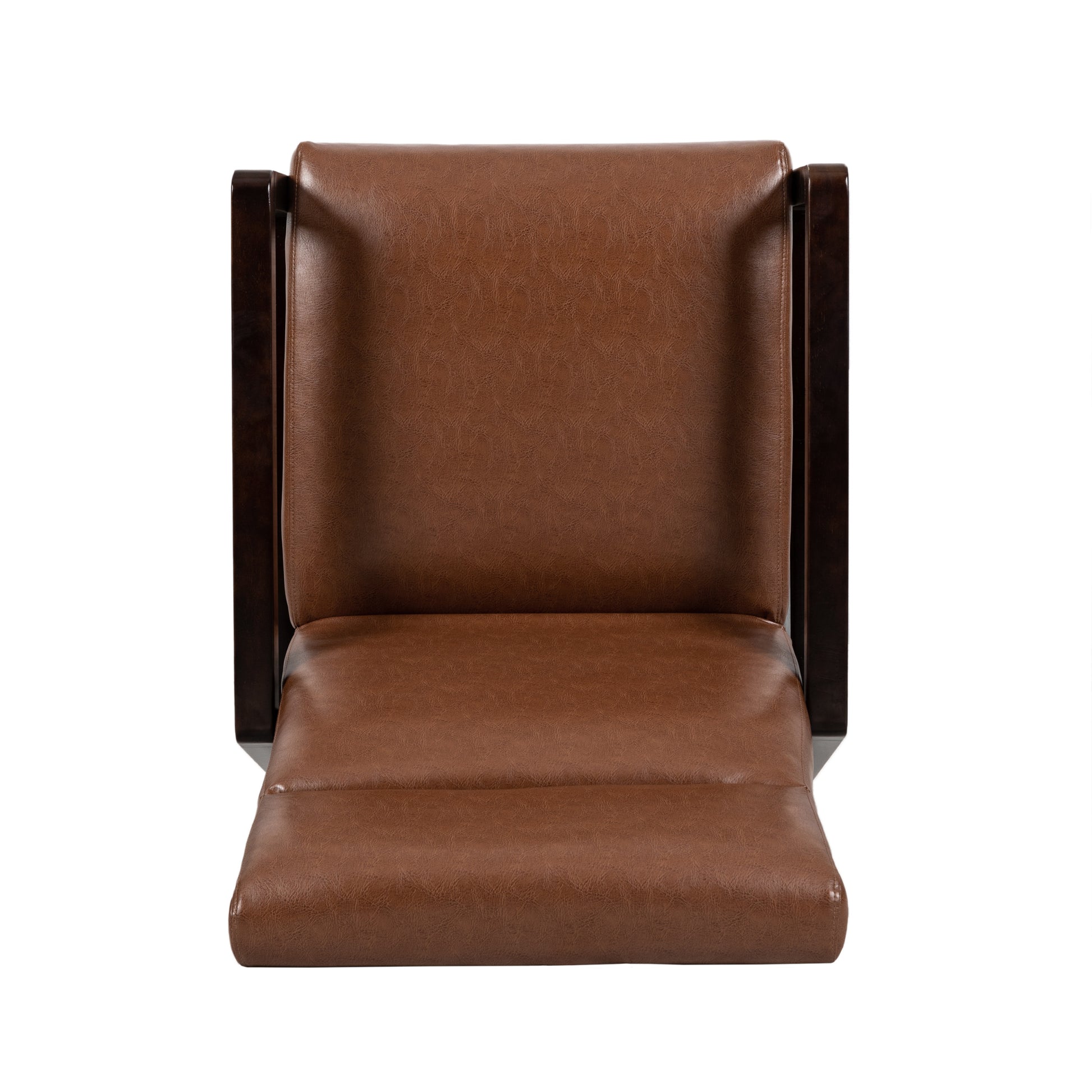 Faux Leather Upholstered Pushback Recliner Light Brown Light Brown Pu