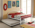 White Full Panel Bed With Slat Box Spring Not Required Full White Metal Bedroom Panel Metal