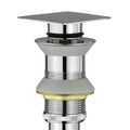 Dax Square Vanity Sink Pop Up Drain Without Overflow Chrome Brass
