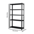 Household Storage Rack, Adjustable Display Rack, Basement Balcony Storage Rack, Carbon Steel Storage Rack, 100Cm * 40Cm * 180Cm, Five Floors Black 5 Black Etagere Primary Living Space Metal Contemporary Adjustable Shelves Metal