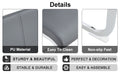 Table And Chair Set. A Rectangular Glass Dining Table With A 0.4 Inch Tempered Glass Tabletop And Mdf Board V Shaped Bracket, Paired With Chairs Consisting Of Pu Seat Cushions And Silver Metal Legs. Black Gray Seats 4 Tempered Glass