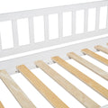 Twin Over Twin Bunk Bed With Two Drawers And Slide, House Bed With Slide, White Old Sku :Lt000129Aak White Pine