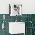 Kleankin Lighted Medicine Cabinet With Mirror, 27.5