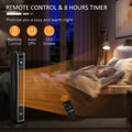 Homcom 2 In 1 Portable Electric Tower Heater, Oscillating Space Heater For Indoor Use With Remote Control, 8H Timer, Three Heating Modes High, Low, Fan , 750W 1500W, Black Black Plastic