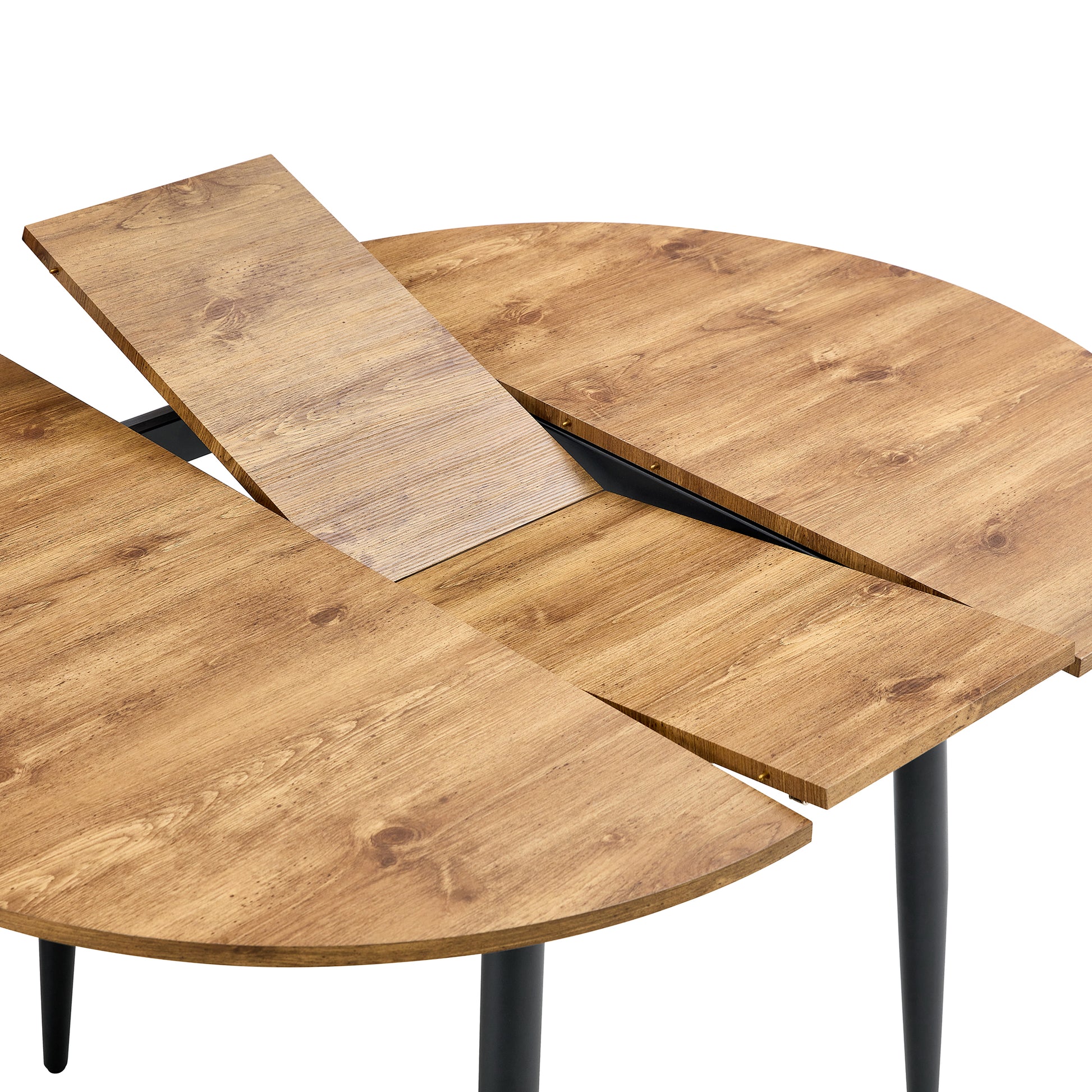 With A Clever Retractable Mechanism, The Mdf Table Top And Black Metal Legs And Has A Smooth And Delicate Surface. The Unique Look Creates The Sleekof A Modern Home. Wood Mdf Metal